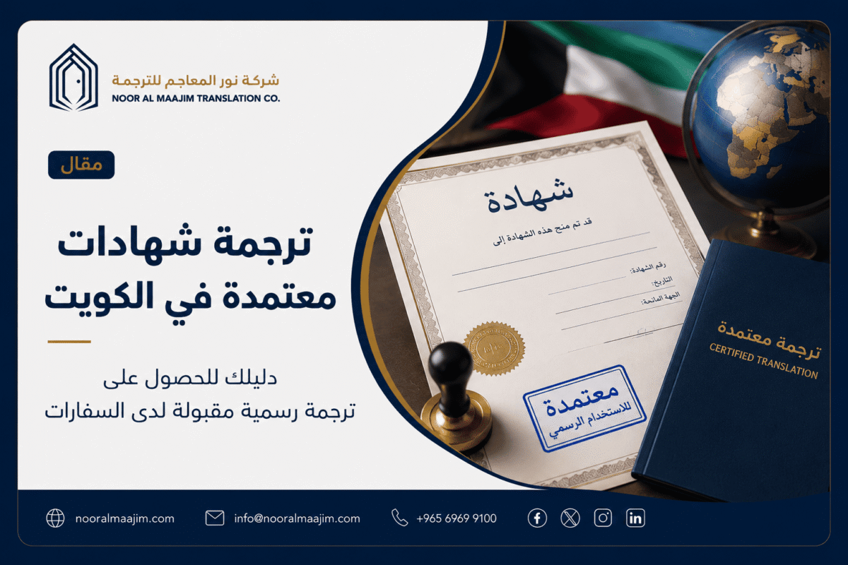 ترجمة شهادات معتمدة في الكويت