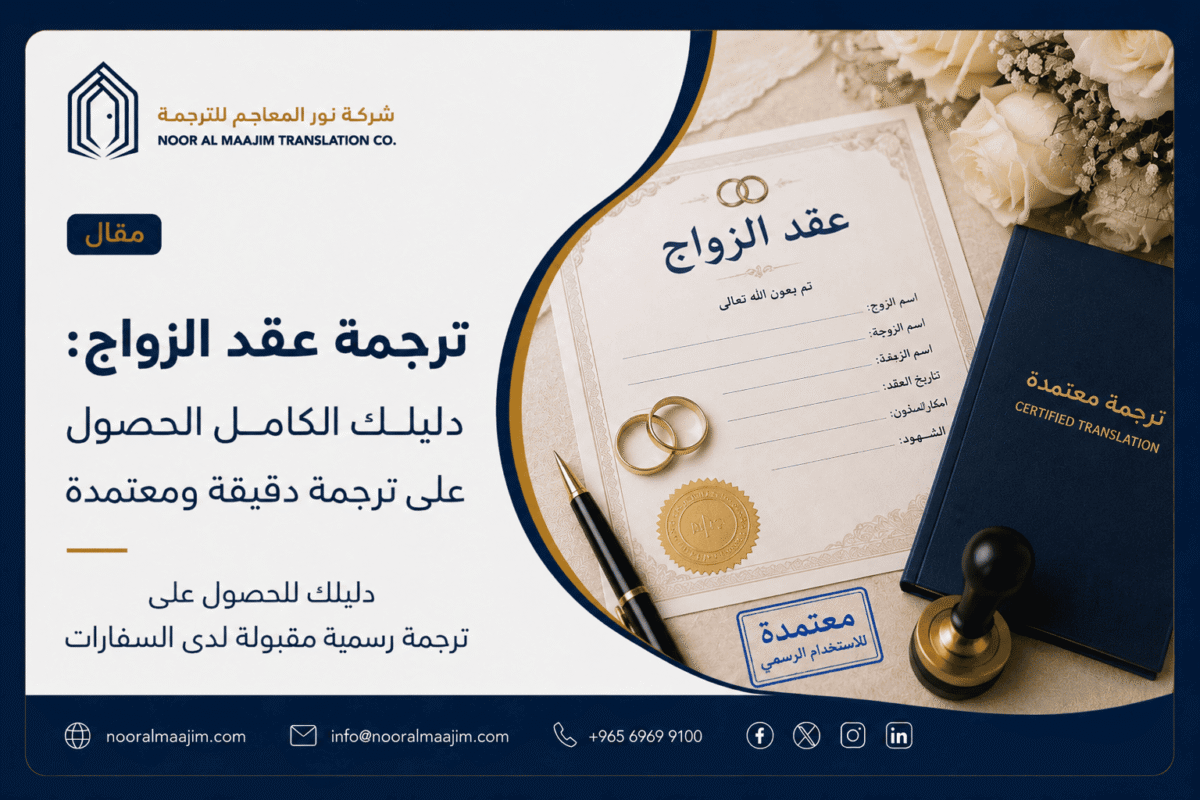 ترجمة عقد زواج