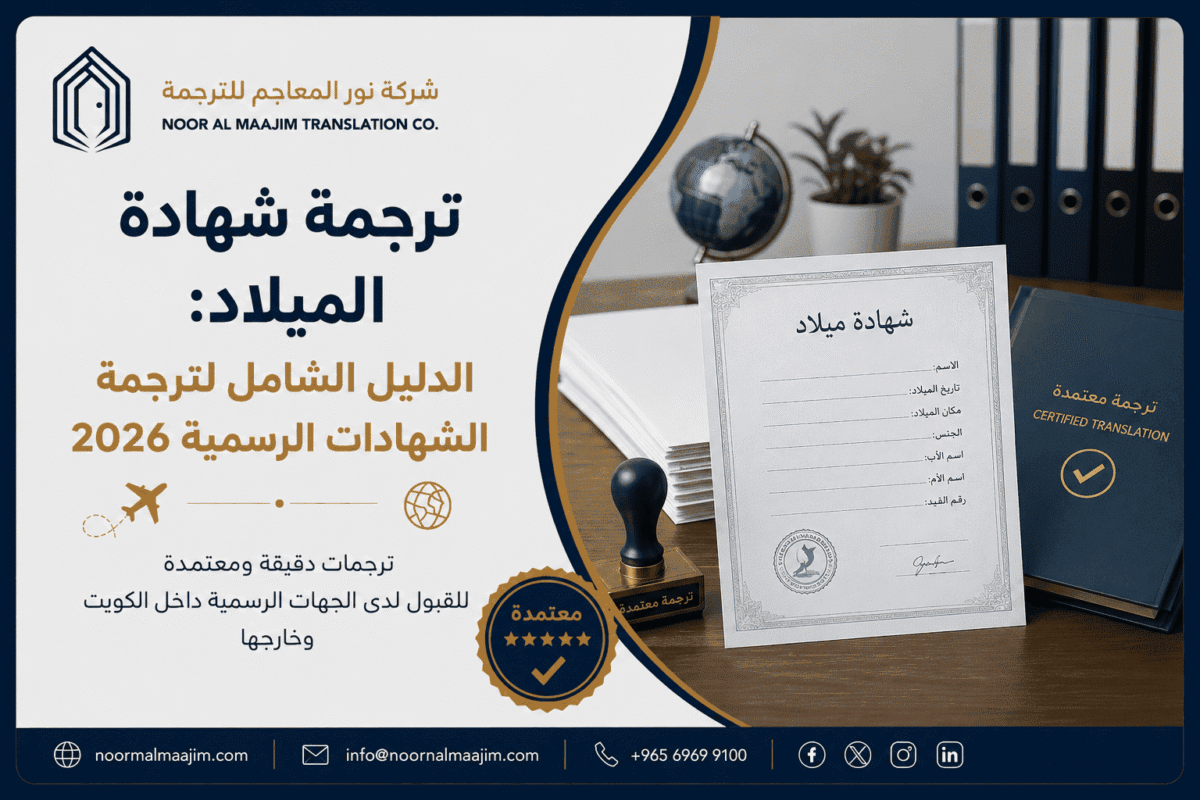 ترجمة شهادة الميلاد