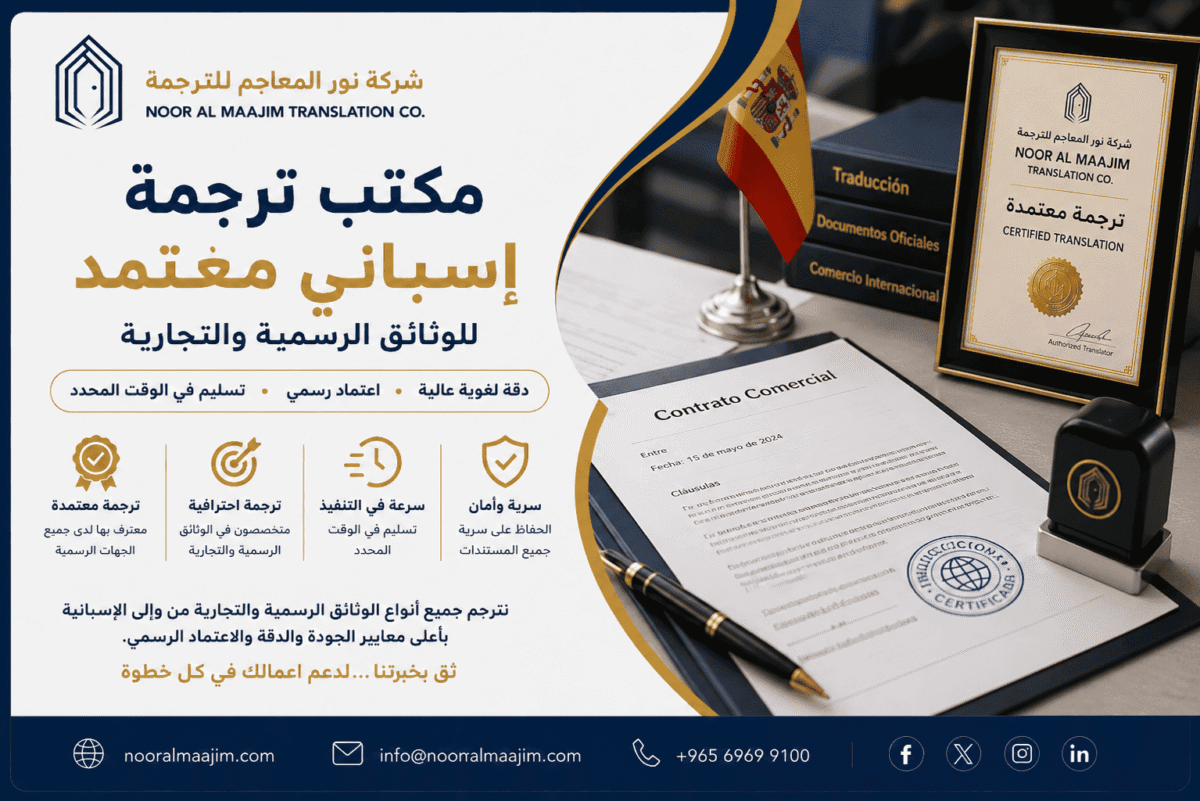 مكتب ترجمة إسباني معتمد