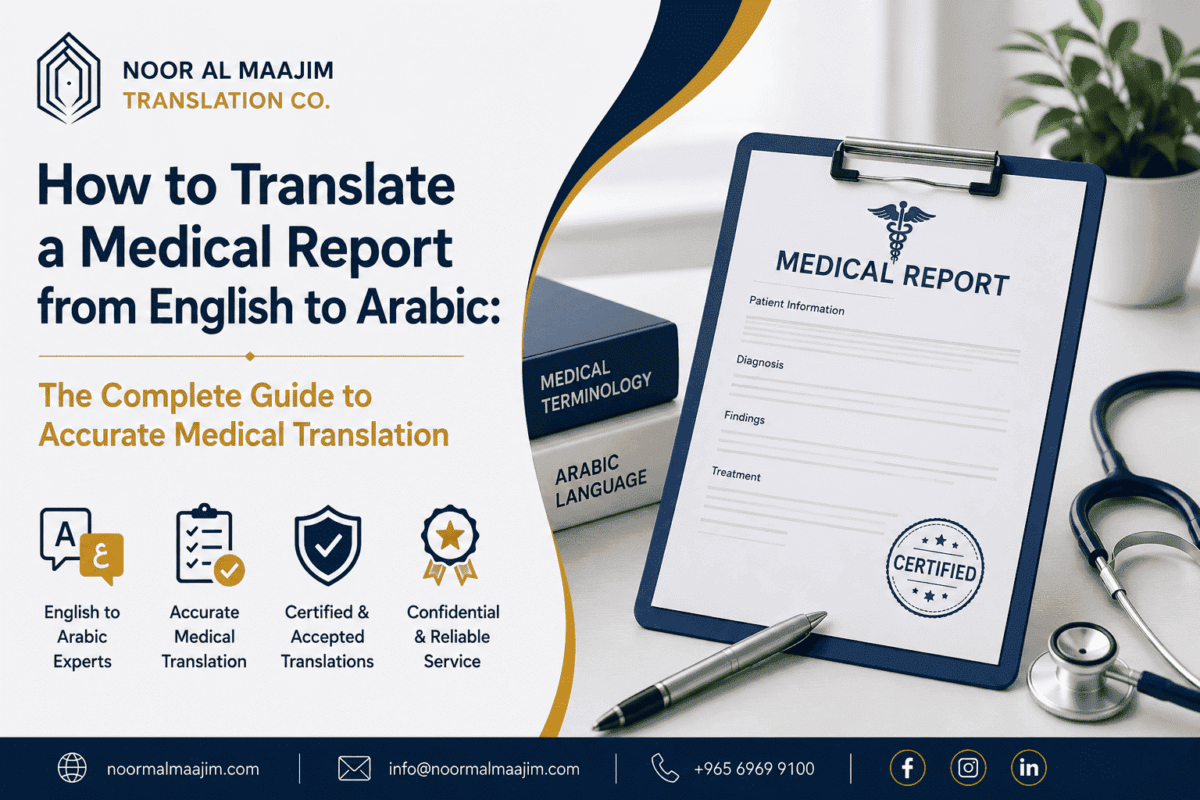 Medical Report from English to Arabic