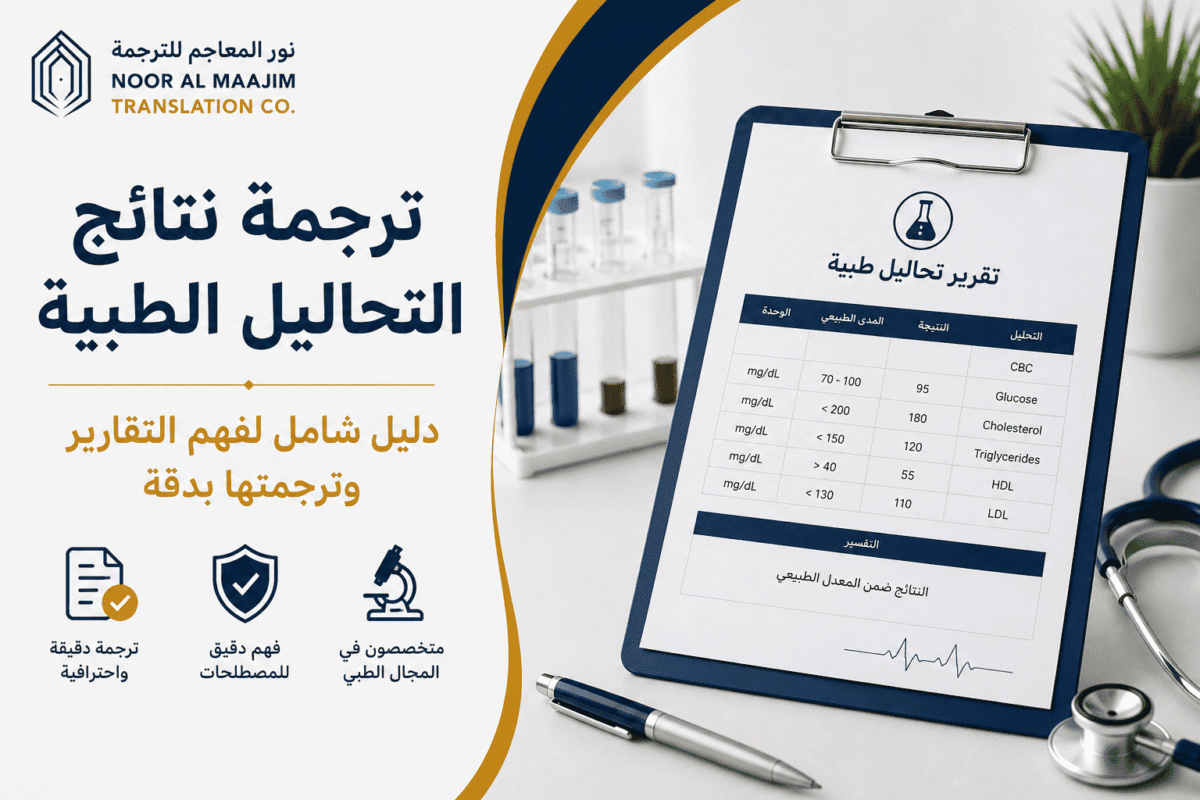 ترجمة نتائج التحاليل الطبية