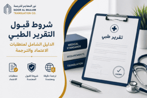 شروط قبول التقرير الطبي