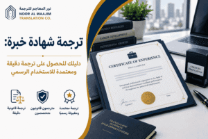 ترجمة شهادة خبرة